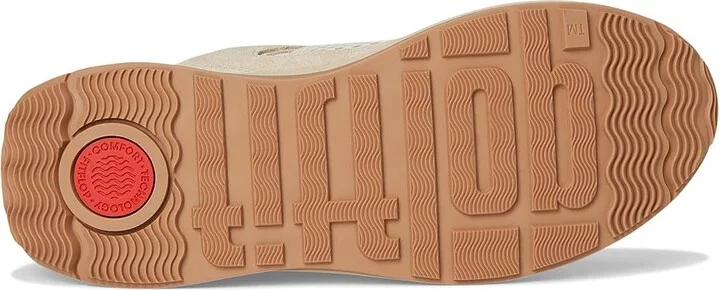 FitFlop F-Mode Flow Suede/Mesh/Leather Flatform Sneakers Women's Walking Shoes Stone Beige/Paris Beige : 8.5 M (B), Synthetic/Textile - Image 3
