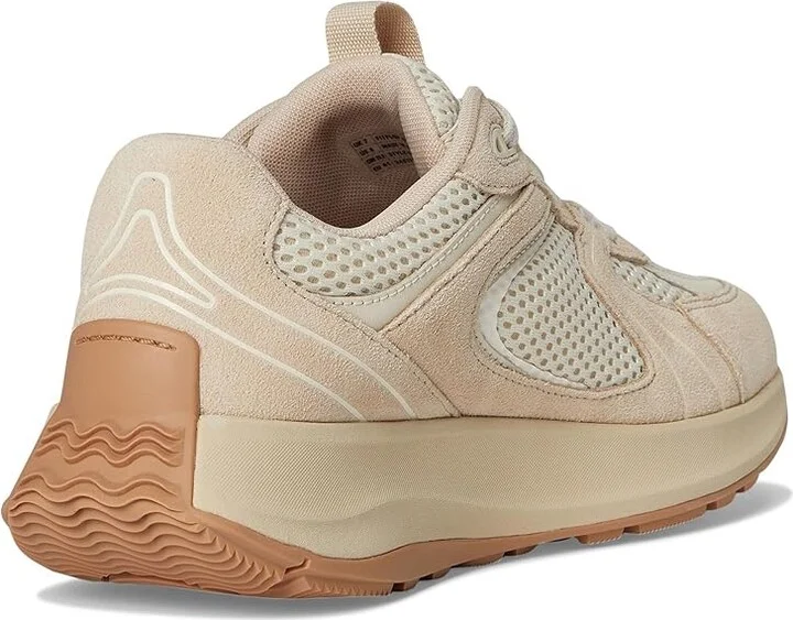 FitFlop F-Mode Flow Suede/Mesh/Leather Flatform Sneakers Women's Walking Shoes Stone Beige/Paris Beige : 8.5 M (B), Synthetic/Textile - Image 4