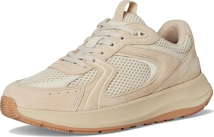 FitFlop F-Mode Flow Suede/Mesh/Leather Flatform Sneakers Women's Walking Shoes Stone Beige/Paris Beige : 8.5 M (B), Synthetic/Textile - Image 5