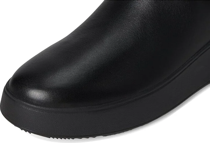 FitFlop F-Mode Folded-Knot Flatform Tall Stretch Boots Women's Boots Black : 6 M (B), Leather - Image 2