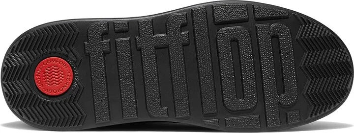 FitFlop F-Mode Folded-Knot Leather Flatform Short Boots Women's Boots Black : 9 M (B), Leather/Rubber - Image 2