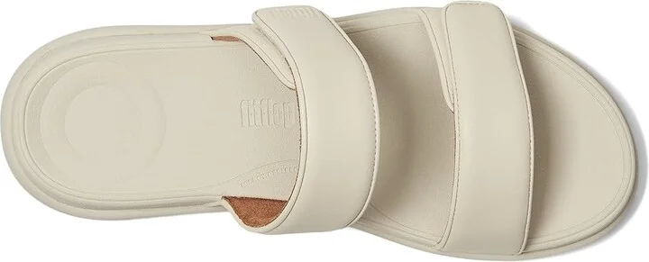 FitFlop F-Mode Go Adjustable Flatform 2-Bar Slides Women's Wedge Shoes Paris Beige 1 : 8 M (B), Faux Leather - Image 2