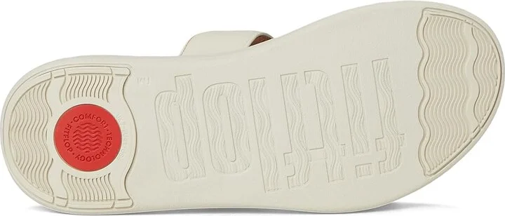 FitFlop F-Mode Go Adjustable Flatform 2-Bar Slides Women's Wedge Shoes Paris Beige 1 : 8 M (B), Faux Leather - Image 3