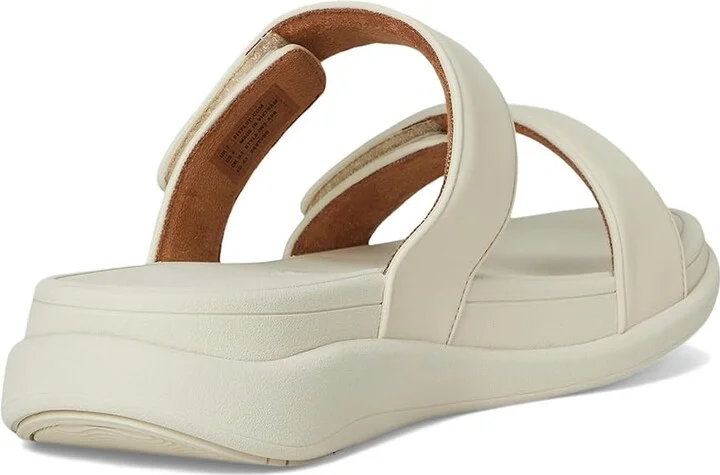 FitFlop F-Mode Go Adjustable Flatform 2-Bar Slides Women's Wedge Shoes Paris Beige 1 : 8 M (B), Faux Leather - Image 4