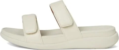 FitFlop F-Mode Go Adjustable Flatform 2-Bar Slides Women's Wedge Shoes Paris Beige 1 : 8 M (B), Faux Leather - Image 6