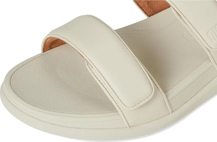 FitFlop F-Mode Go Adjustable Flatform 2-Bar Slides Women's Wedge Shoes Paris Beige 1 : 8 M (B), Faux Leather - Image 7
