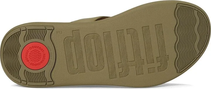 FitFlop F-Mode Go Adjustable Flatform Toe-Post Sandals Women's Wedge Shoes Camo-green : 5 M (B), Faux Leather - Image 3