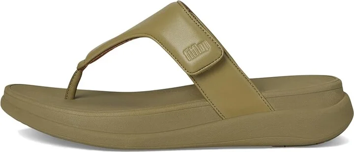 FitFlop F-Mode Go Adjustable Flatform Toe-Post Sandals Women's Wedge Shoes Camo-green : 5 M (B), Faux Leather - Image 6