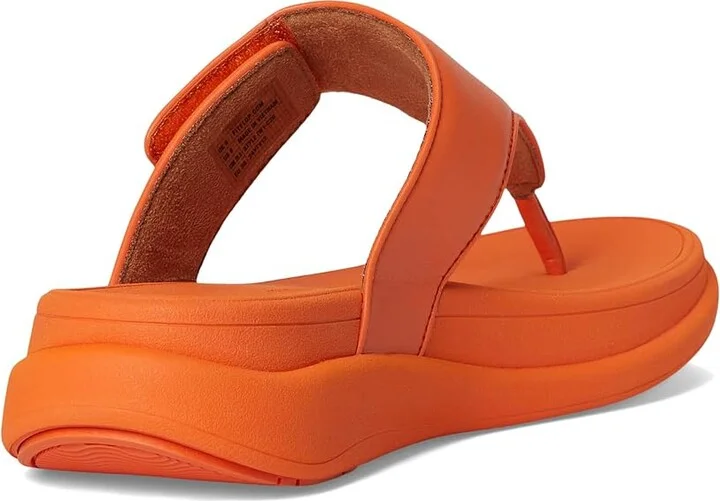 FitFlop F-Mode Go Adjustable Flatform Toe-Post Sandals Women's Wedge Shoes Satsuma : 6 M (B), Faux Leather - Image 4