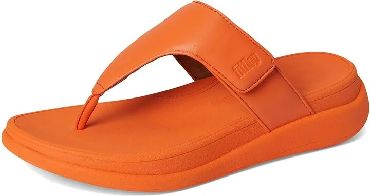 FitFlop F-Mode Go Adjustable Flatform Toe-Post Sandals Women's Wedge Shoes Satsuma : 6 M (B), Faux Leather - Image 5