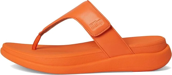 FitFlop F-Mode Go Adjustable Flatform Toe-Post Sandals Women's Wedge Shoes Satsuma : 6 M (B), Faux Leather - Image 6