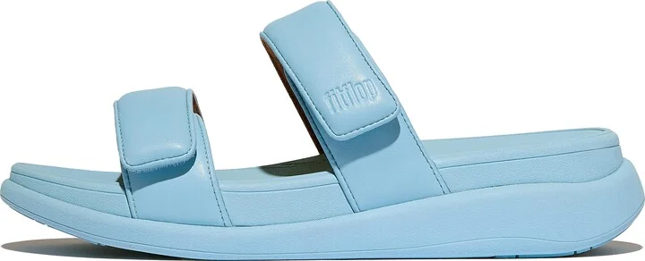 FitFlop F-MODE Go Adjustable Two-Bar Slides Faux Leather