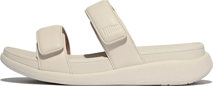 FitFlop F-MODE GO Adjustable Two-Bar Slides Faux Leather Pu