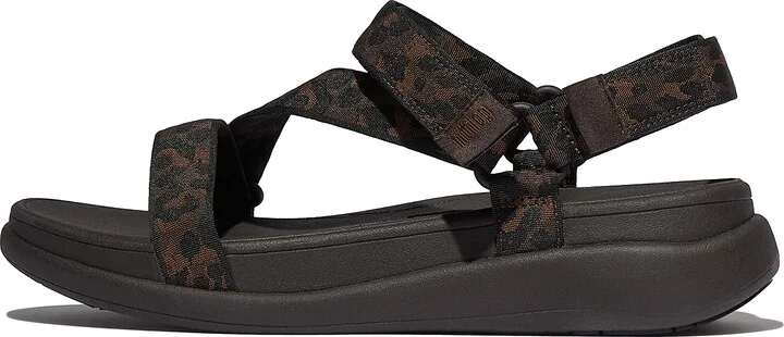 FitFlop F-MODE Go Leopard Adjustable Webbing Z-Strap Sandals Polyester