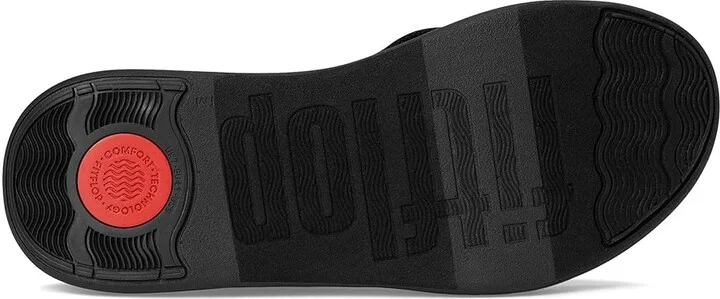 FitFlop F-Mode Go Webbing Flatform Sling Toe-Post Sandals Women's Wedge Shoes All Black : 7 M (B), Synthetic - Image 3