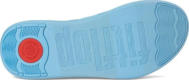 FitFlop F-Mode Go Webbing Flatform Sling Toe-Post Sandals Women's Wedge Shoes Bondi Blue : 5 M (B), Synthetic - Image 3