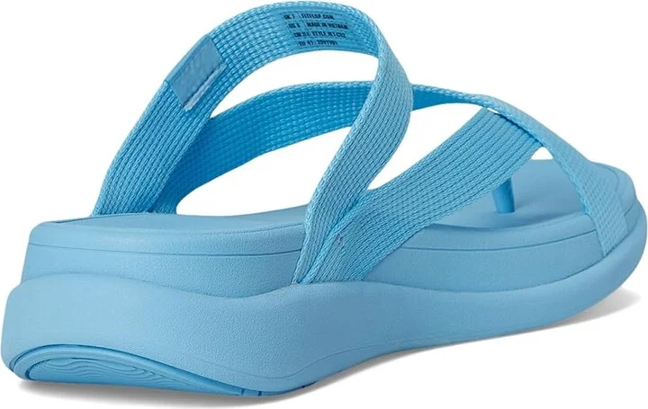 FitFlop F-Mode Go Webbing Flatform Sling Toe-Post Sandals Women's Wedge Shoes Bondi Blue : 5 M (B), Synthetic - Image 4