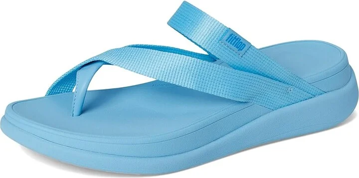 FitFlop F-Mode Go Webbing Flatform Sling Toe-Post Sandals Women's Wedge Shoes Bondi Blue : 5 M (B), Synthetic - Image 5