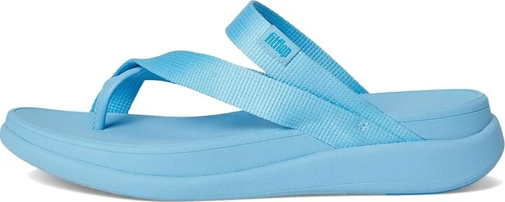 FitFlop F-Mode Go Webbing Flatform Sling Toe-Post Sandals Women's Wedge Shoes Bondi Blue : 5 M (B), Synthetic - Image 6