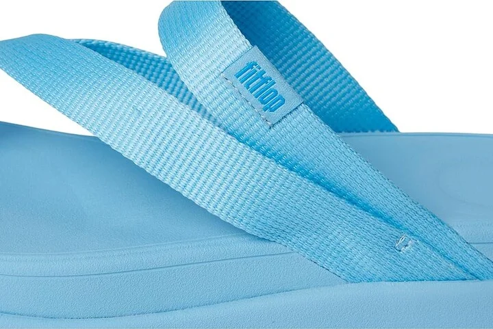 FitFlop F-Mode Go Webbing Flatform Sling Toe-Post Sandals Women's Wedge Shoes Bondi Blue : 5 M (B), Synthetic - Image 7