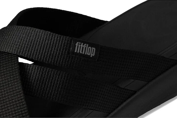 FitFlop F-Mode Go Webbing Flatform Strappy Slides Women's Wedge Shoes All Black : 5 M (B), Synthetic - Image 7