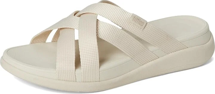 FitFlop F-Mode Go Webbing Flatform Strappy Slides Women's Wedge Shoes Paris Beige : 11 M (B), Synthetic - Image 5