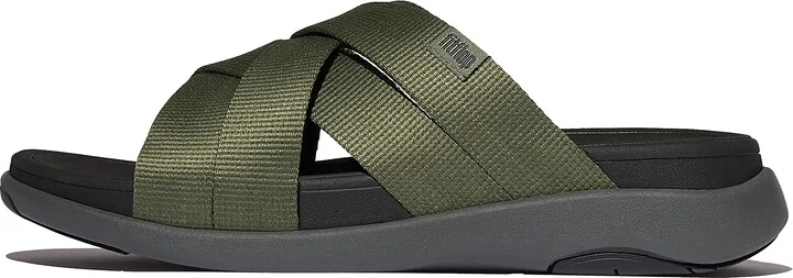 FitFlop F-MODE Go Webbing Strappy Slides Polyester