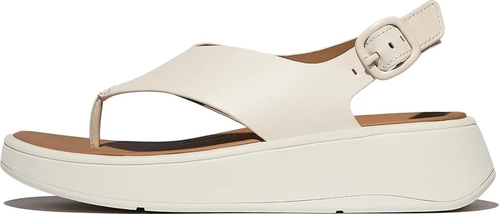 FitFlop F-MODE Leather Flatform Back-Strap Toe-Post Sandals