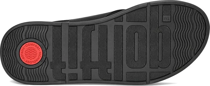 FitFlop F-Mode Leather Flatform Back-Strap Toe/Post Sandals Women's Wedge Shoes All Black : 10 M (B) - Image 3