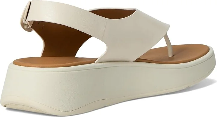 FitFlop F-Mode Leather Flatform Back-Strap Toe/Post Sandals Women's Wedge Shoes Paris Beige : 11 M (B) - Image 4