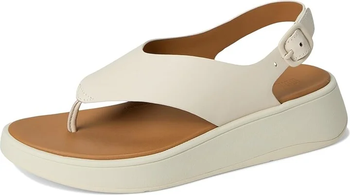 FitFlop F-Mode Leather Flatform Back-Strap Toe/Post Sandals Women's Wedge Shoes Paris Beige : 11 M (B) - Image 5