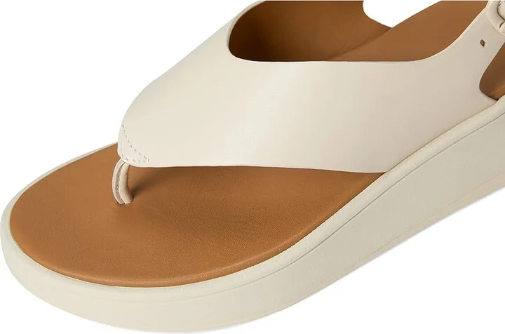 FitFlop F-Mode Leather Flatform Back-Strap Toe/Post Sandals Women's Wedge Shoes Paris Beige : 11 M (B) - Image 7