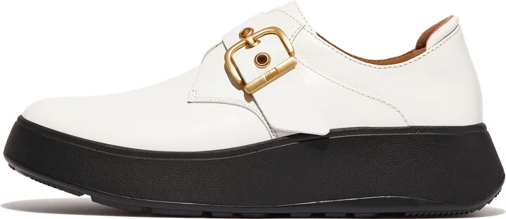 FitFlop F-MODE Leather Flatform Monk Strap Shoes