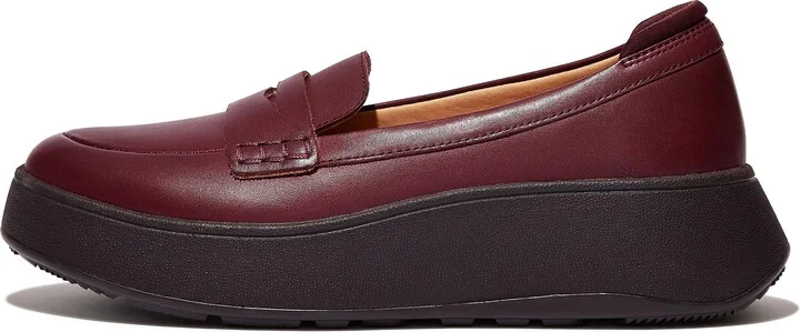 FitFlop F-MODE Leather Flatform Penny Loafers