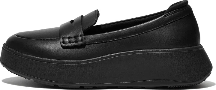 FitFlop F-MODE Leather Flatform Penny Loafers