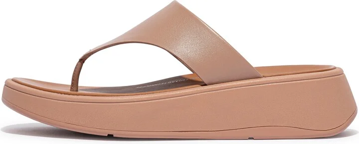 FitFlop F-MODE Leather Flatform Toe-Post Sandals