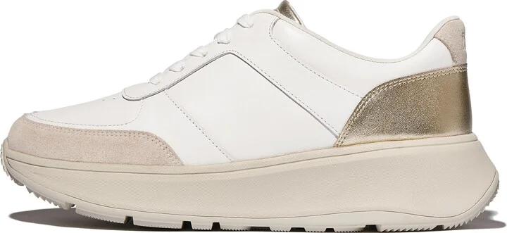 FitFlop F-MODE /Metallic Flatform Sneakers Suede/Leather