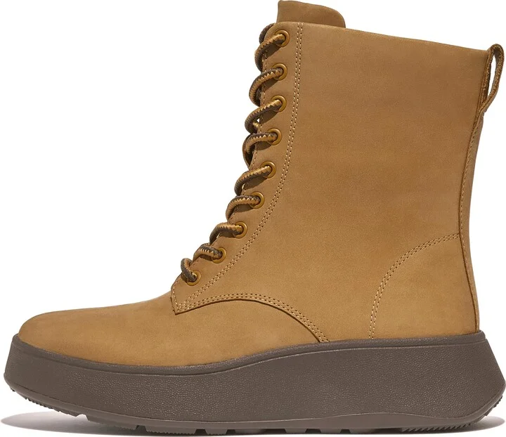 FitFlop F-MODE Nubuck Lace-Up Flatform Ankle Boots