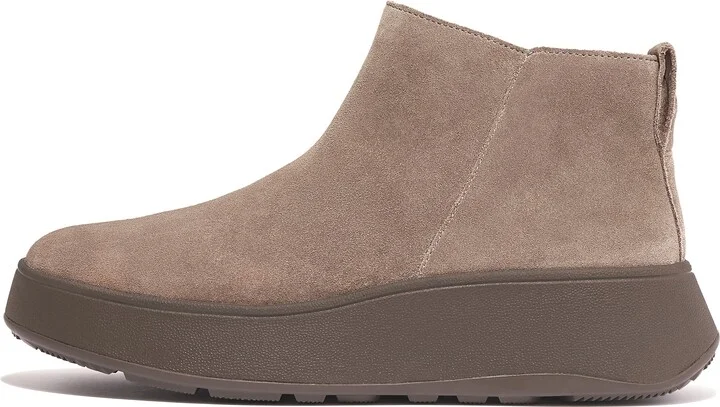 FitFlop F-MODE Suede Flatform Zip Ankle Boots