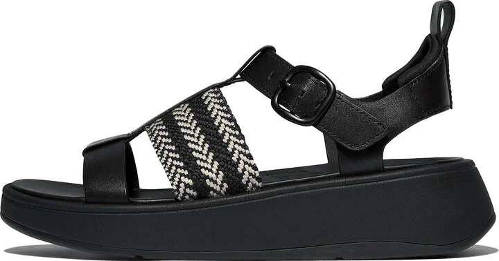 FitFlop F-MODE Weave/Leather Fisherman Sandals Leather/Webbing