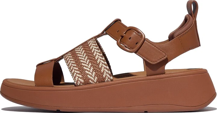 FitFlop F-MODE Weave/Leather Fisherman Sandals Leather/Webbing