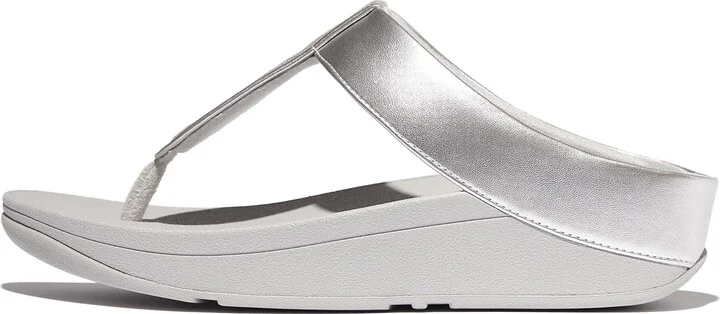 FitFlop FINO Glitterdust Metallic Toe-Post Sandals Faux Leather Microfibre