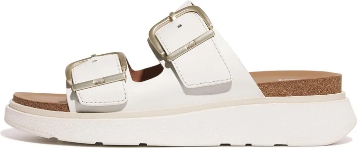 FitFlop GEN-FF Buckle Two-Bar Leather Slides