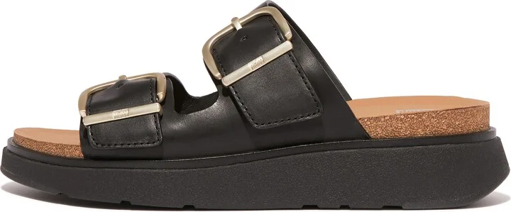 FitFlop GEN-FF Buckle Two-Bar Leather Slides