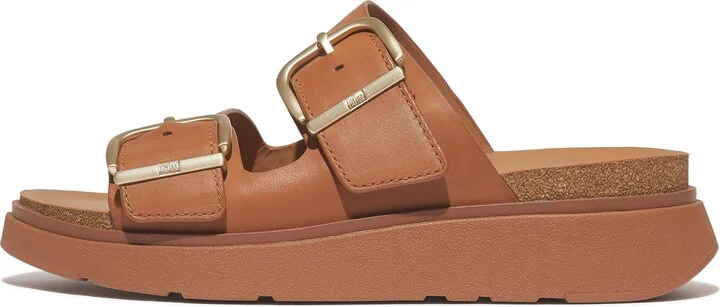 FitFlop GEN-FF Buckle Two-Bar Leather Slides
