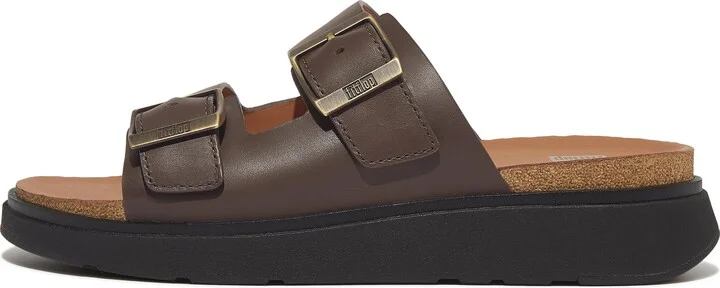 FitFlop GEN-FF Buckle Two-Bar Leather Slides