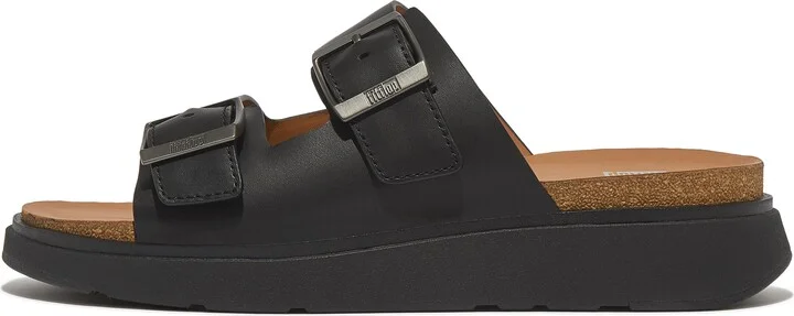 FitFlop GEN-FF Buckle Two-Bar Leather Slides