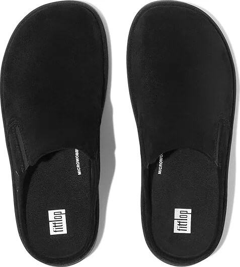 FitFlop Gen-FF Elasticated Suede Mules Women's Slippers Black : 5 M (B), Microfiber/Polyester/Rubber - Image 2