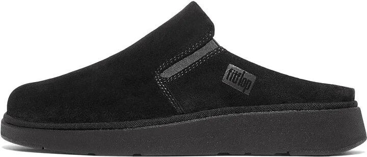 FitFlop Gen-FF Elasticated Suede Mules Women's Slippers Black : 5 M (B), Microfiber/Polyester/Rubber - Image 5