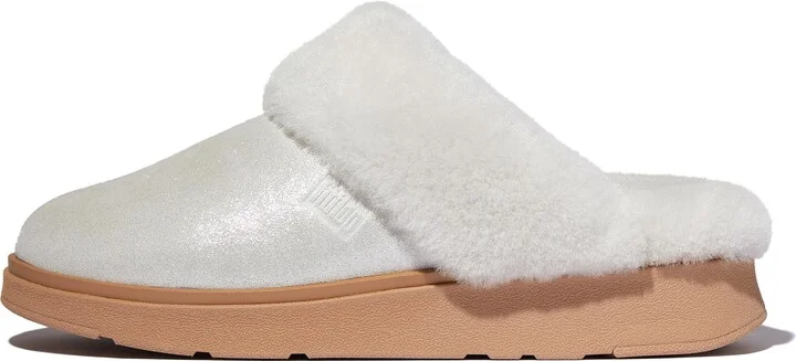 FitFlop GEN-FF Shearling Shimmer-Suede Slippers Suede/Sheep Shearling